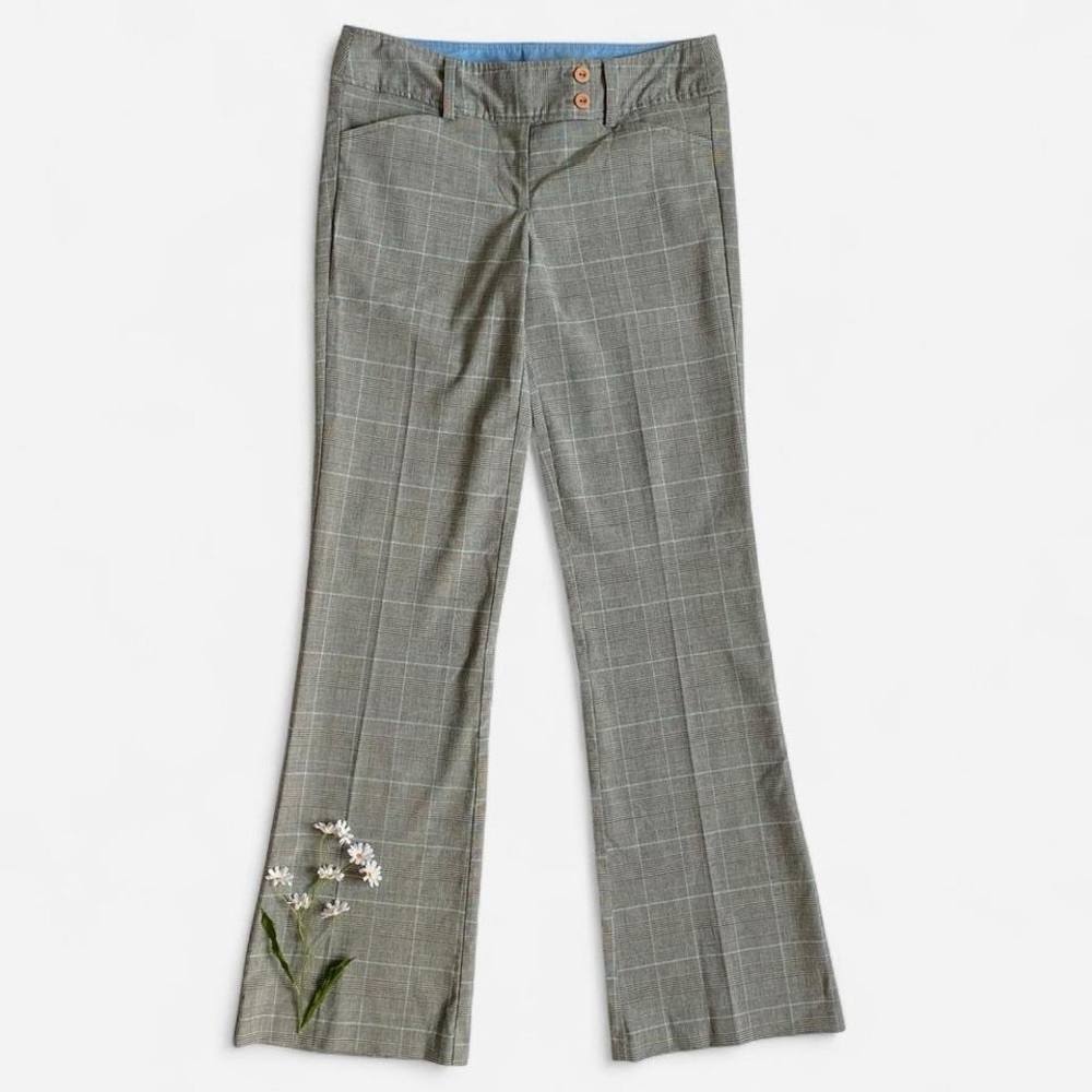 Vintage low rise gray plaid pants - Picture 3 of 8